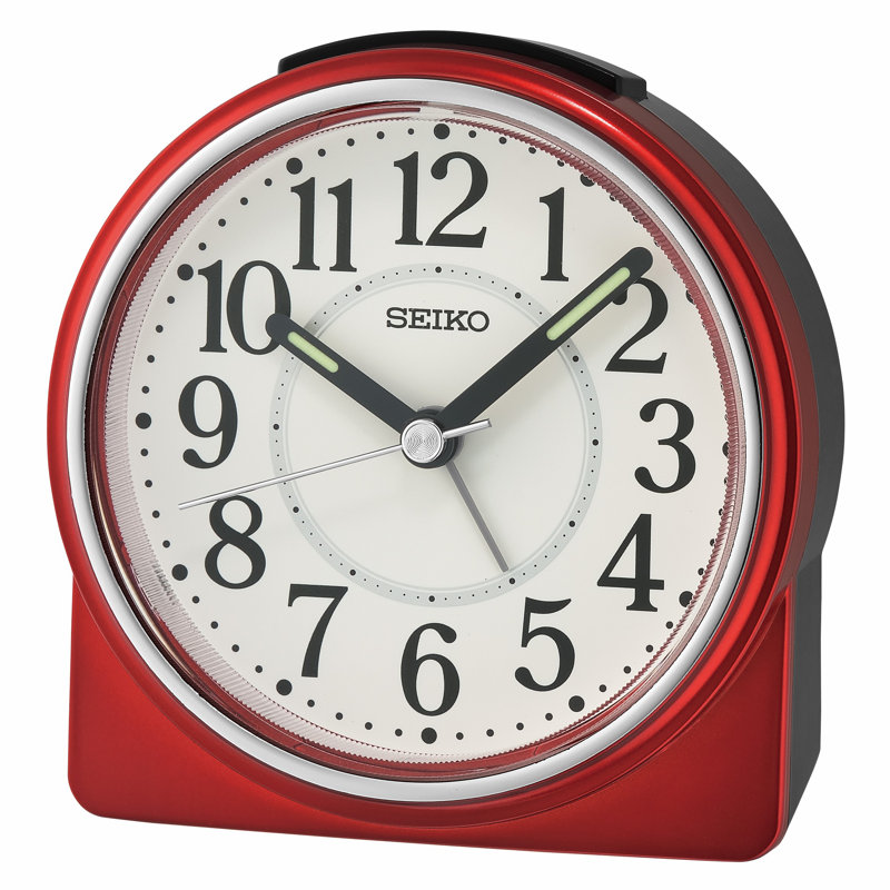 QHE198RLH Alarm Clock, Red, Red