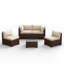 Ensemble de conversation modulaire en rotin pour 4 personnes avec coussins-570393815-562157634