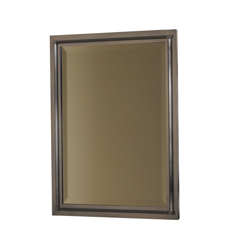 Rook Industrial Beveled Accent Mirror, Dark Smoke