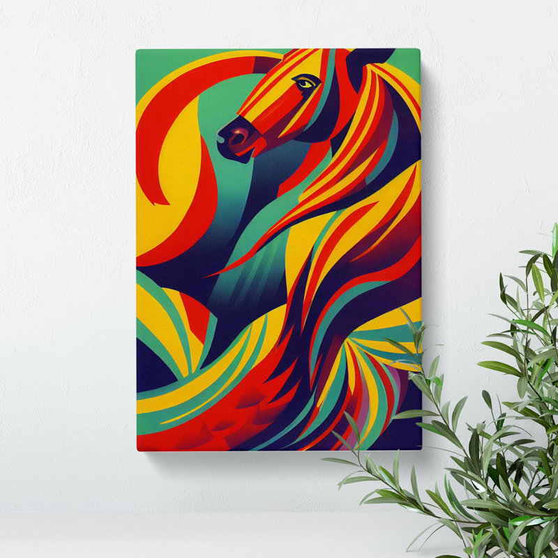 Abstract Horse No.1 - Wrapped Canvas, 50cm H x 35cm W x 3cm D