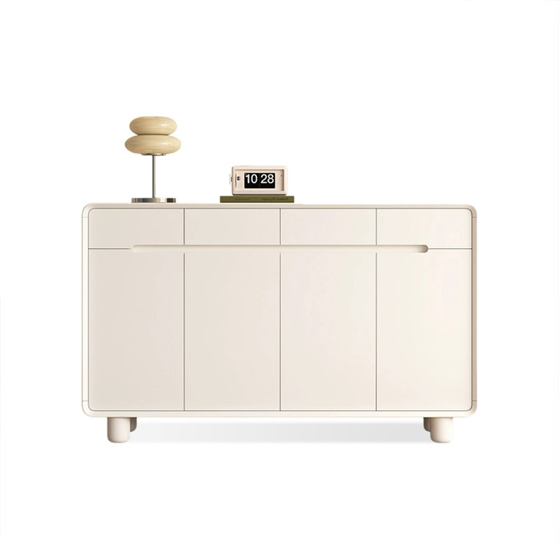 Rangement à chaussures en bois massif beige, 39.37'' H x 47.64'' W x 13.39'' D