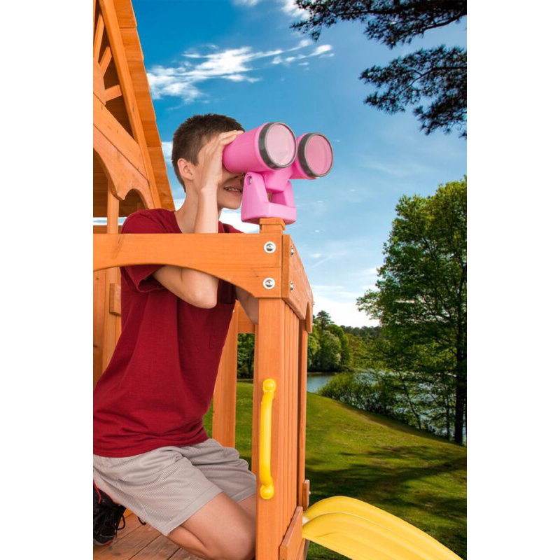 Plastic Playset Binoculars, Pink