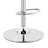 Swivel Adjustable Height Bar Stool with Pedestal Metal Base in Faux Leather and Wood-1551146388-1551146384