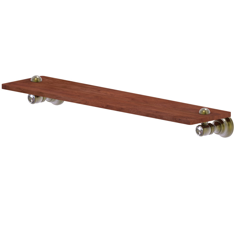 Freyja Ironwood Accent Shelf, Antique Brass, 2.4" H x 22" W x 5.54" D