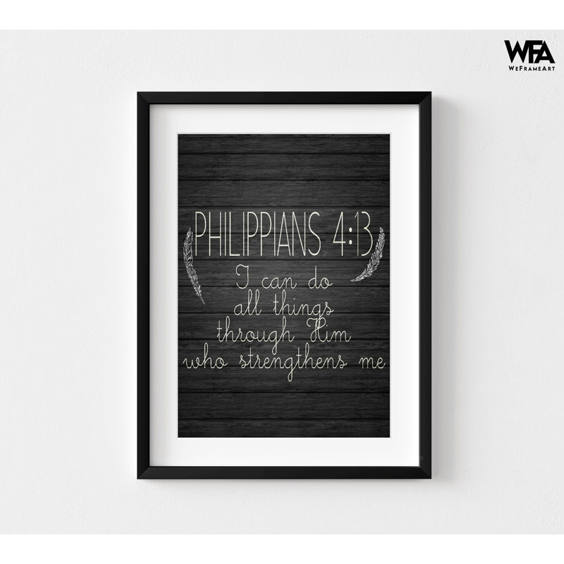 «I Can Do All Things Print», art mural de verset de 4,13, impression chrétienne encadrée, verset de la Bible, décoration murale encadrée