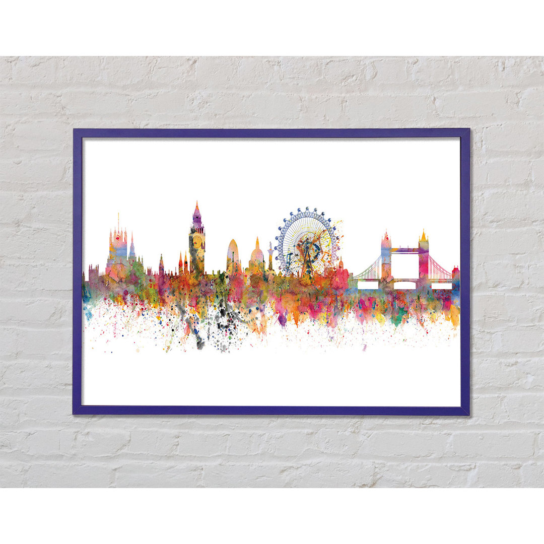 London Skyline Splatter - Druck