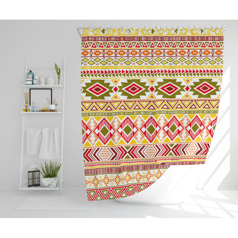 Rothger Polyester Shower Curtain, 177cm H x 177cm W