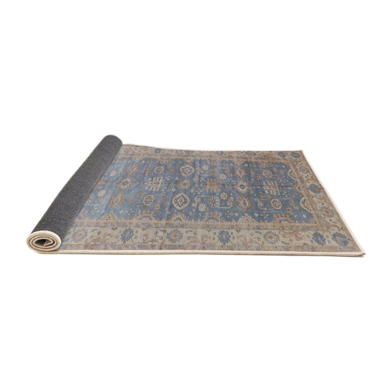 Tapis oriental brun / beige / bleu Asbed, Rond 3 pi