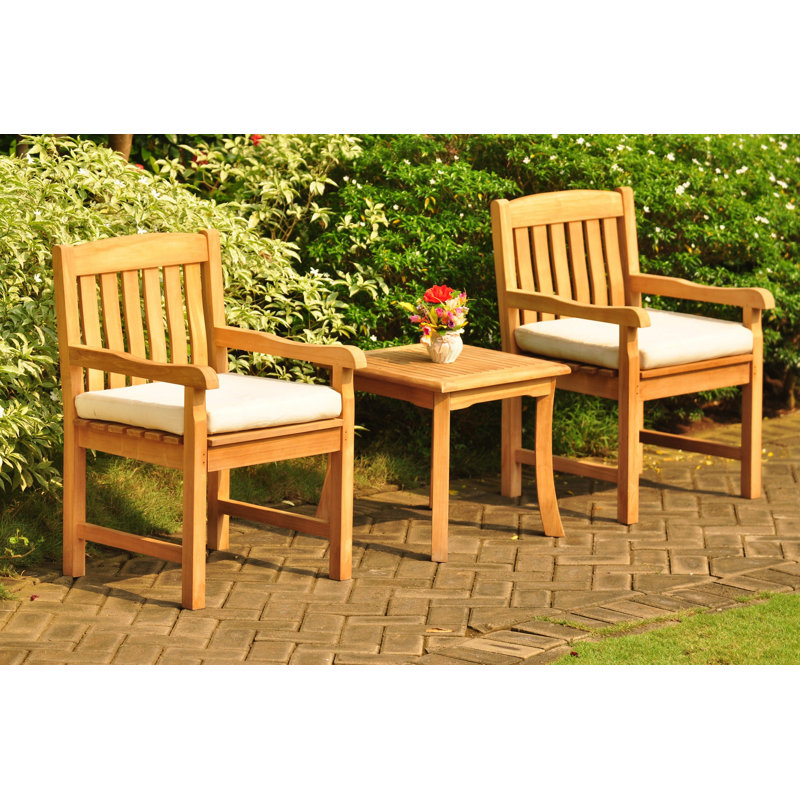 Escolta Outdoor 3 - Piece Teak Conversation Set
