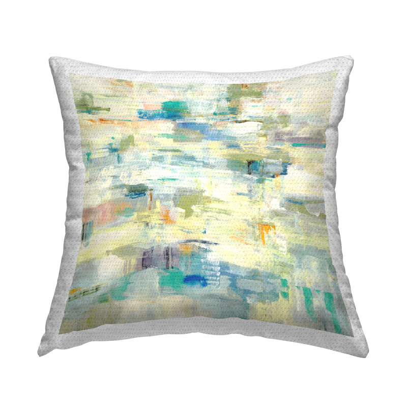 Abstract Indoor/Outdoor Throw Pillow