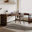 Bureau en bois massif en forme de L brun noyer avec 3 tiroirs-1814870189-1814870186