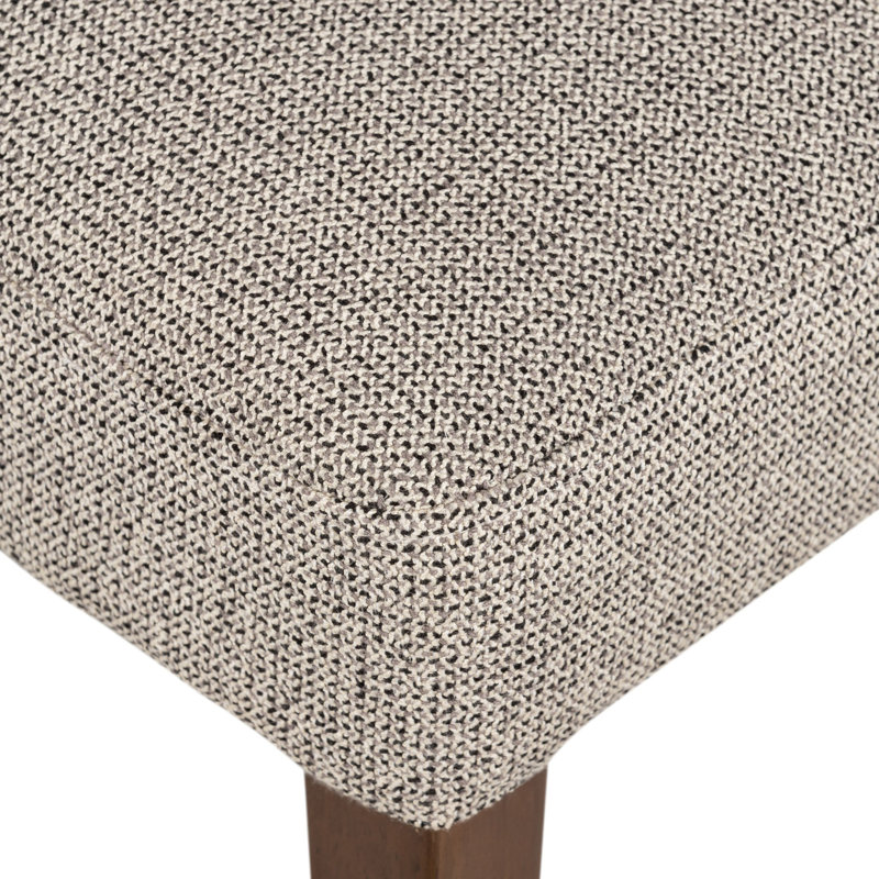Side Chair in Charcoal, Polyester/Leather Nubuck Charcoal, Brown