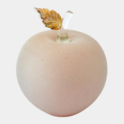 Sculpture décorative pomme givrée H 8 po x l 6 po x P 6 po