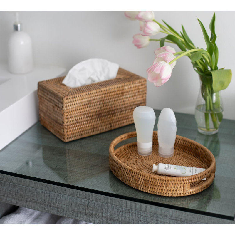 Monell Wicker Tray, Honey Brown
