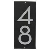 Floating Modern 6" Number Vertical Address Plaque (2 Characters) - Roman Bronze/Two Tone