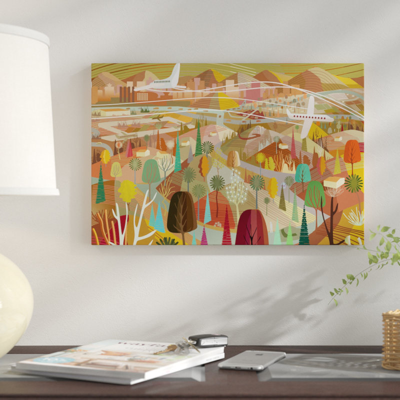 «Los Angeles to Riverside», impression sur toile, H 26 po x l 40 po x P 1,5 po, Pas de tapis, Toile tendue
