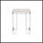Square End Table With Metal Sled Base