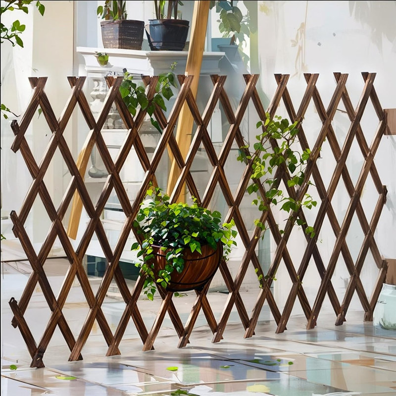 Panneau de treillis extensible en bois pour treillis d'extérieur, grand treillis extensible pour lierre, vignes, roses et clématites