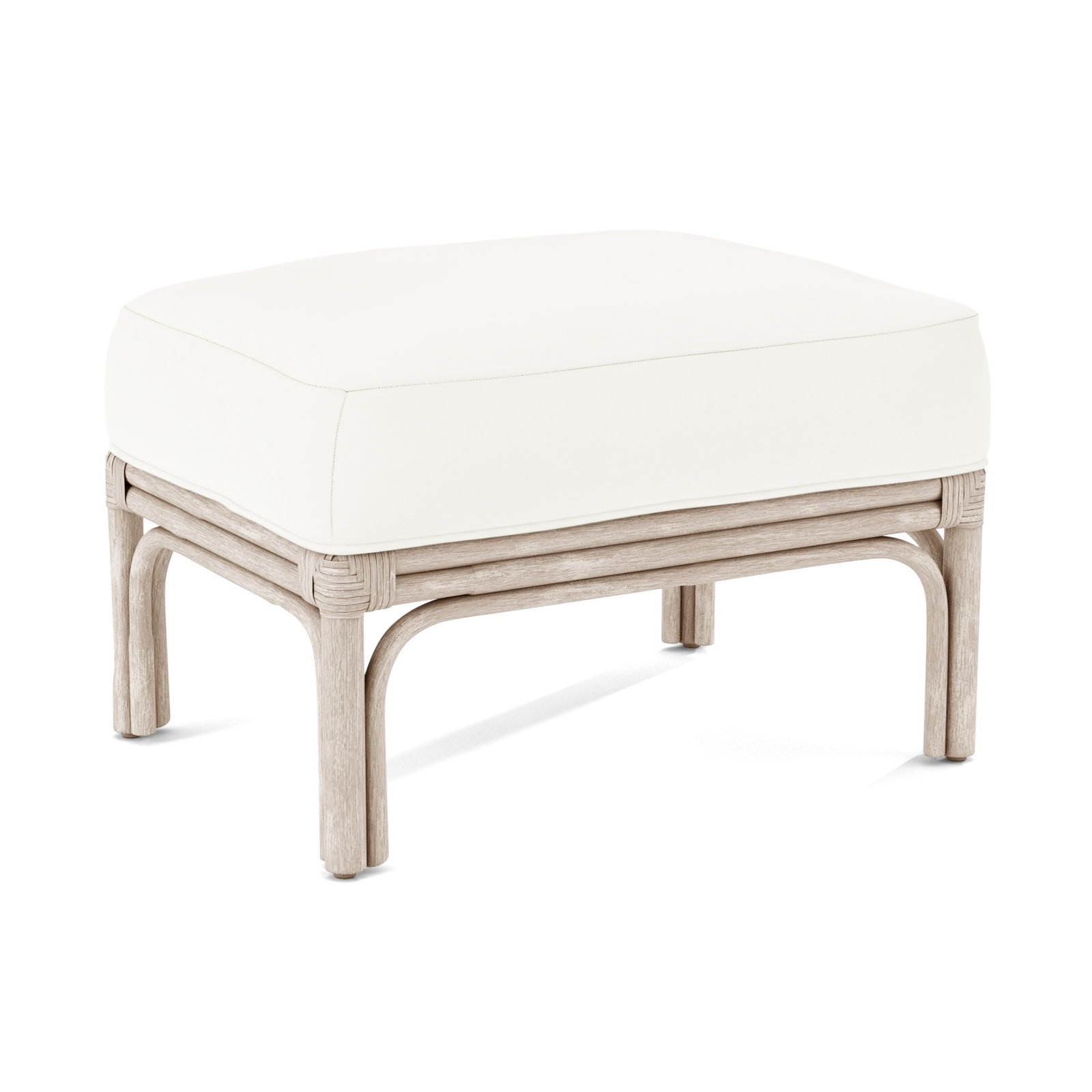 Boca Upholstered Ottoman, Elite Ivory; 0321-91, Bisque