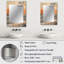 Beige et plage dorée, coucher de soleil paradis II - grand miroir de bord de mer, décor de miroir mural beige unique-623120844