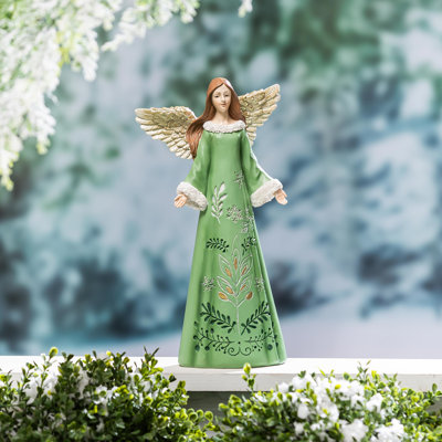 Statue de jardin ange en résine, H 12 po