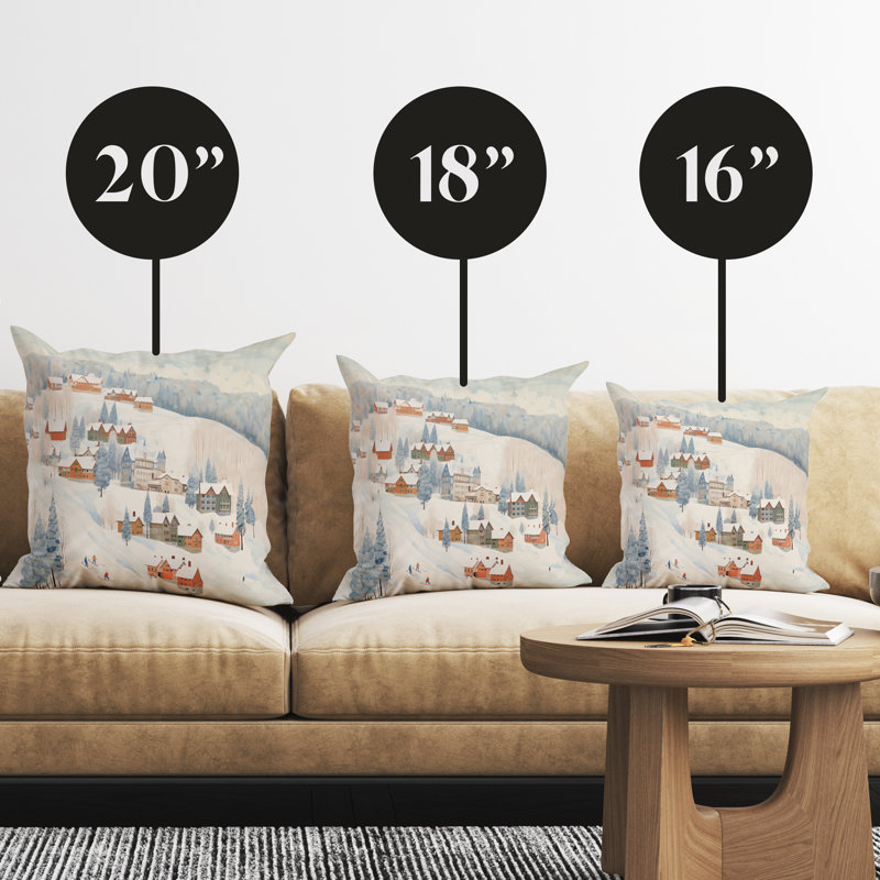 Housse de coussin Winter Ski Holiday, H 16 po x l 16 po