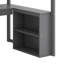 Lit mezzanine double avec tablettes et bureau