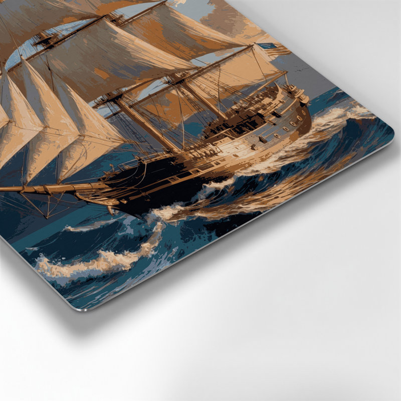 Art mural nautique classique gris nautique, H 16 po x l 16 po
