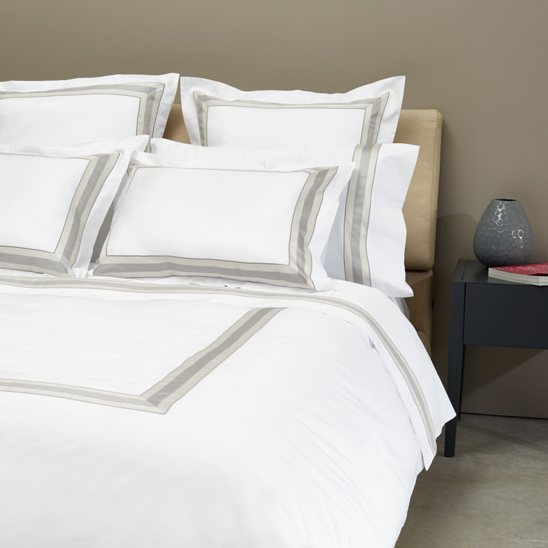 Dimora Duvet Cover, King Duvet Cover, White/Silver Moon