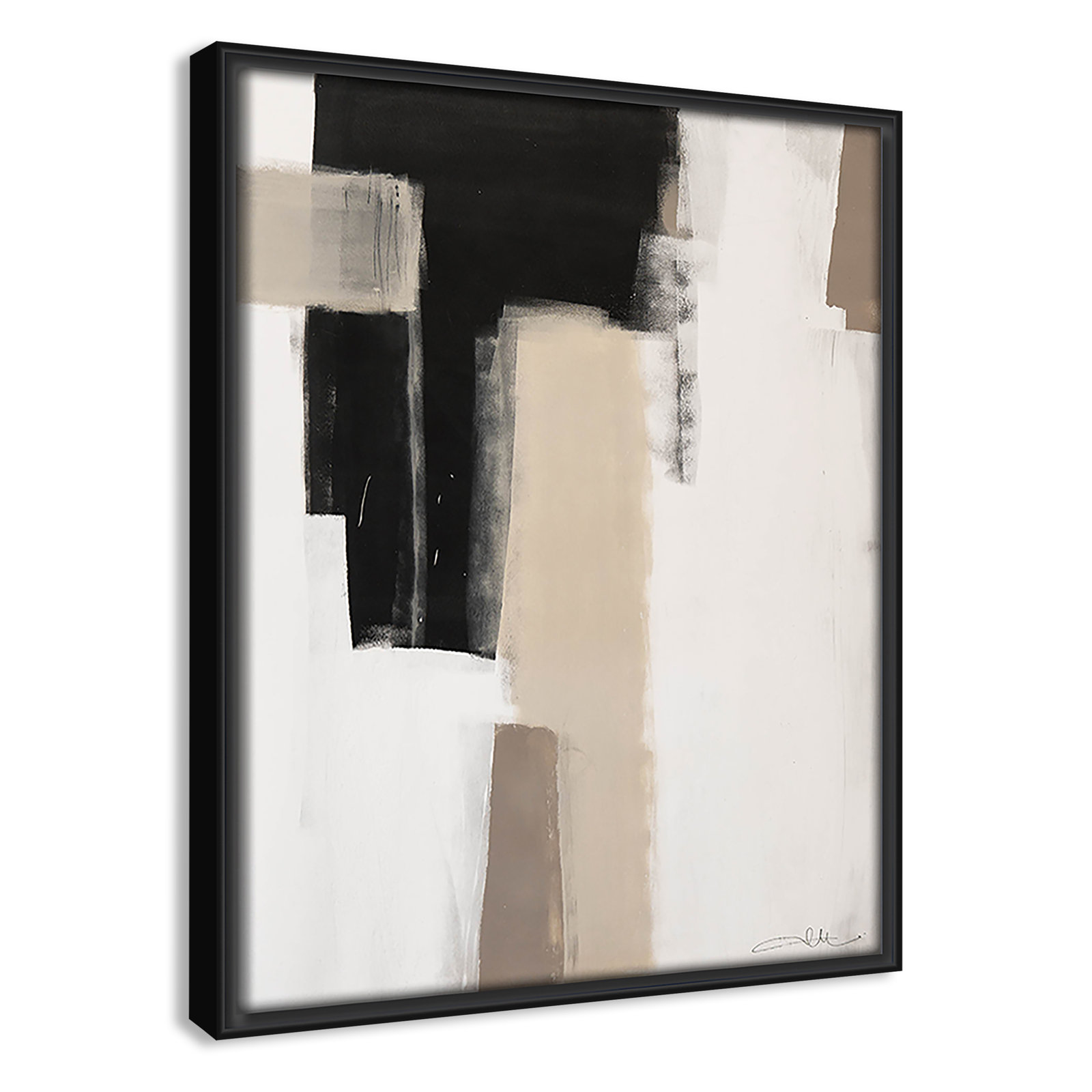Giverny Earth Scapes I Print, No Mat, 11.5" H x 9.5" W x 2" D, Black Floater Framed