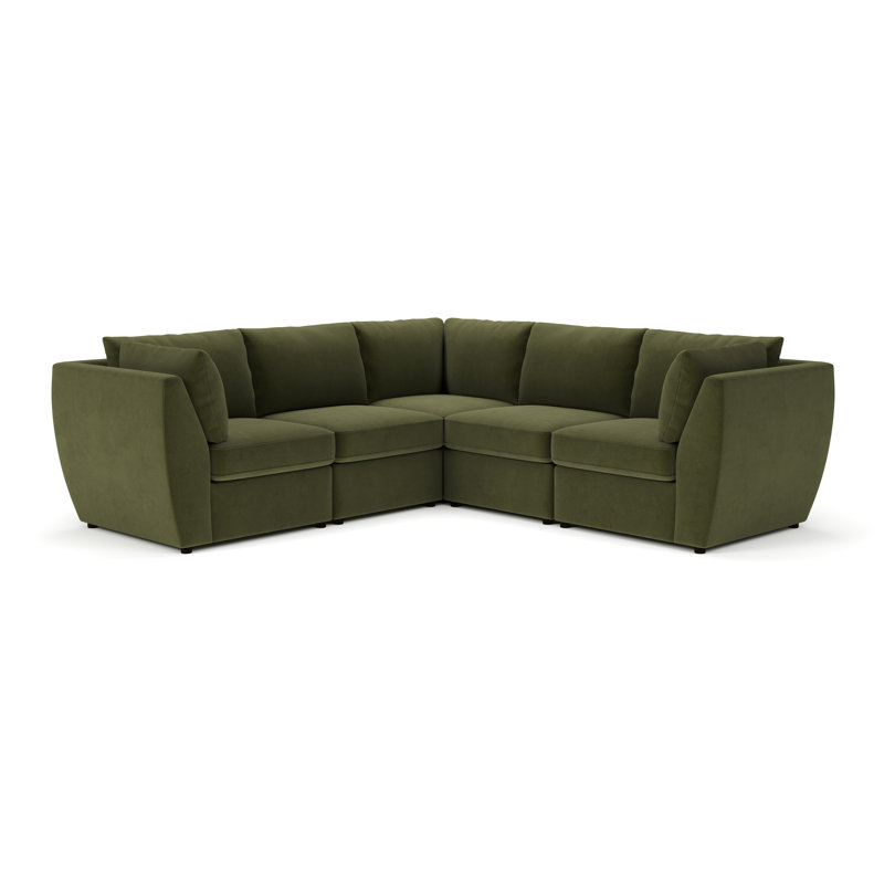 Canapé modulaire rembourré 5 pièces Halson, Bella forêt