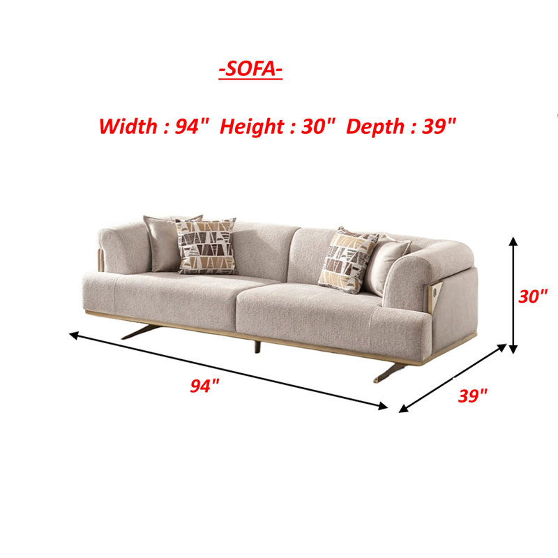 Marthaann 3 - Piece Velvet Living Room Set