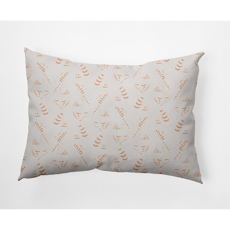 Outdoor Reversible Throw Pillow, Orange