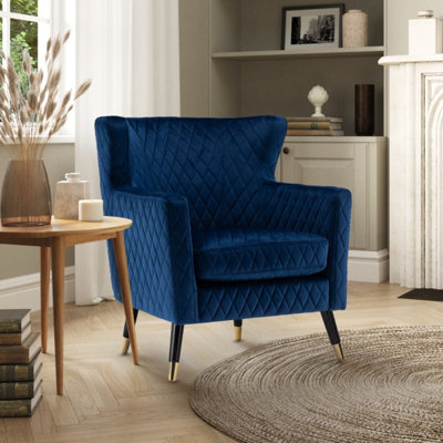 Ghita Velvet Wingback Chair
