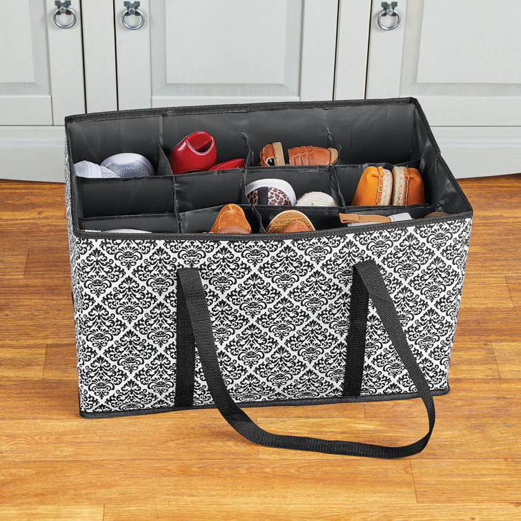 12 Pair Foldable Shoe Organizer Tote Holds Bloomsbury Market