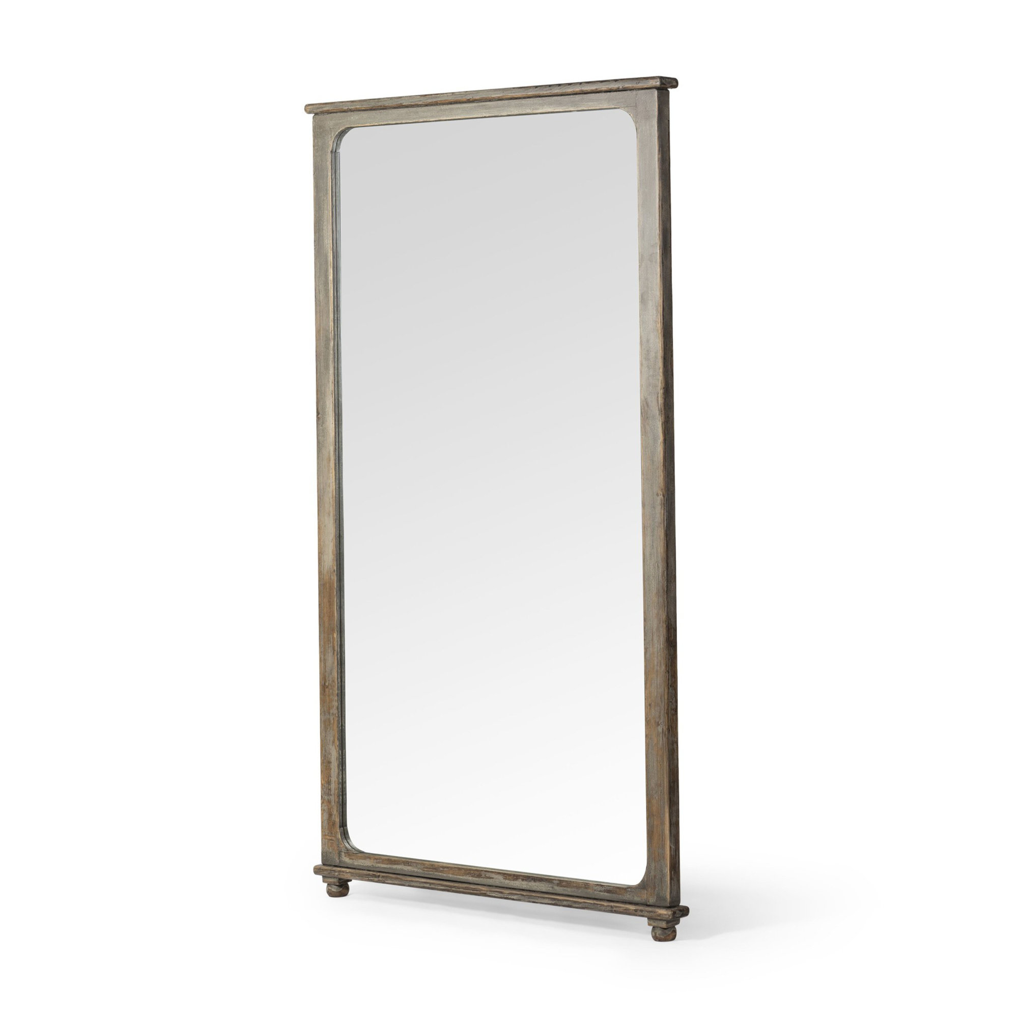 Orleans Floor Mirror, Blue Antiqued Pine
