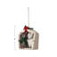 Handmade Wool Felt Mice Under The Mistletoe Ornament With Embroidery And Beads
