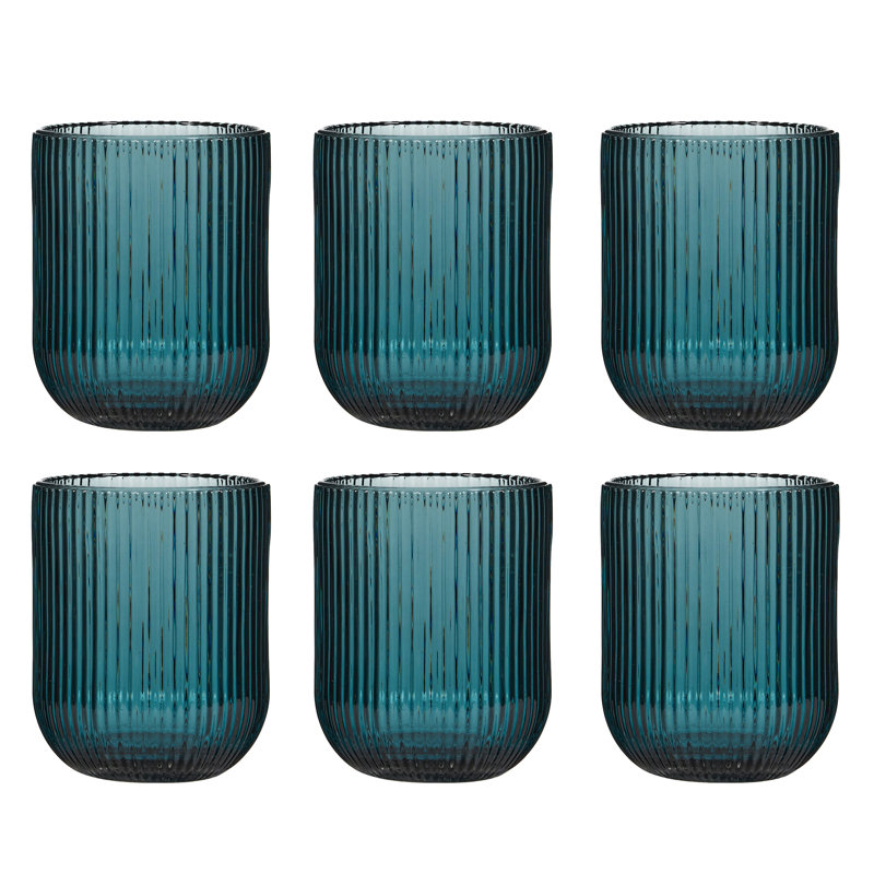 Chanyia Drinking Glass Set, Green, 13" H