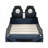 Twin Size Race Car-Shaped Platform Bed With LED And Upholstered Backrest-920759359