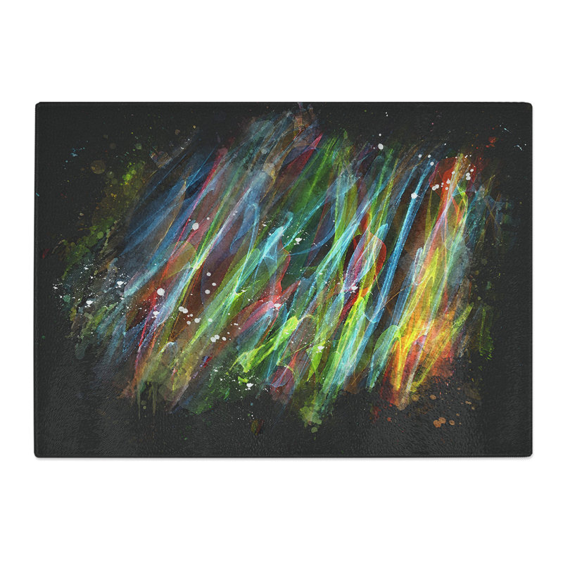 Vol (5) Paint Splash Chopping Board, 0.4cm H x 20cm W x 28.5cm L
