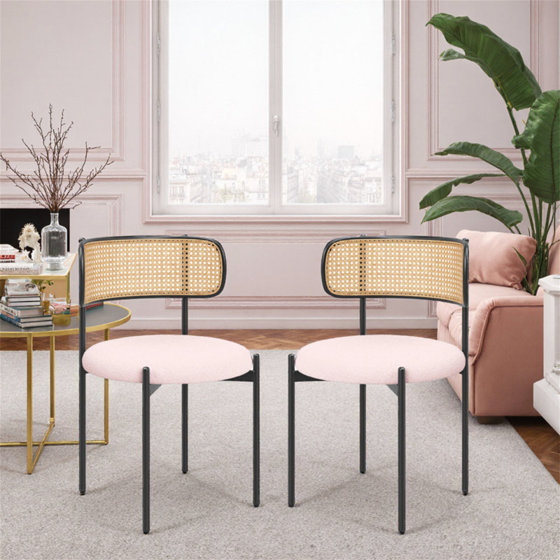 Chaises de salle à manger rembourrées Modern - ensemble de 4, Blanc