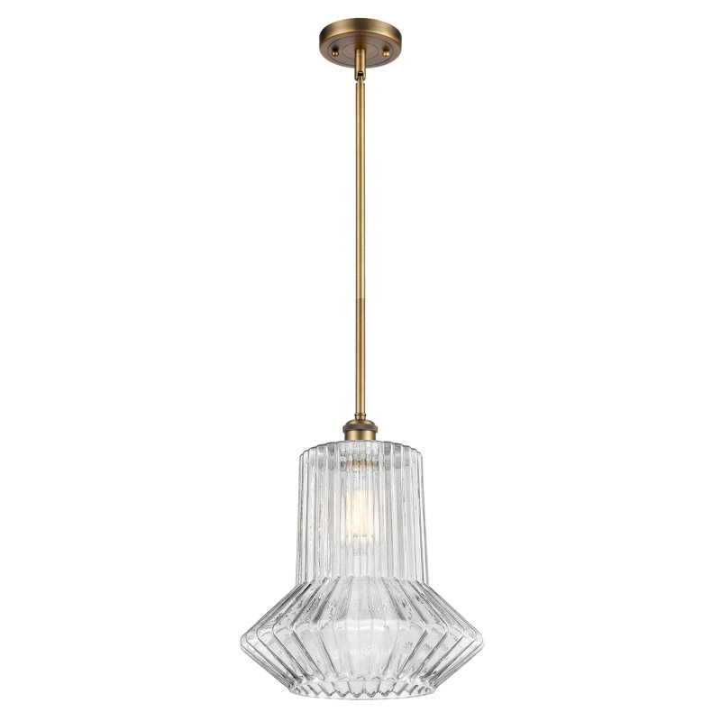 Perri 1 - Light Single Pendant, No Bulb Included, Brushed Brass