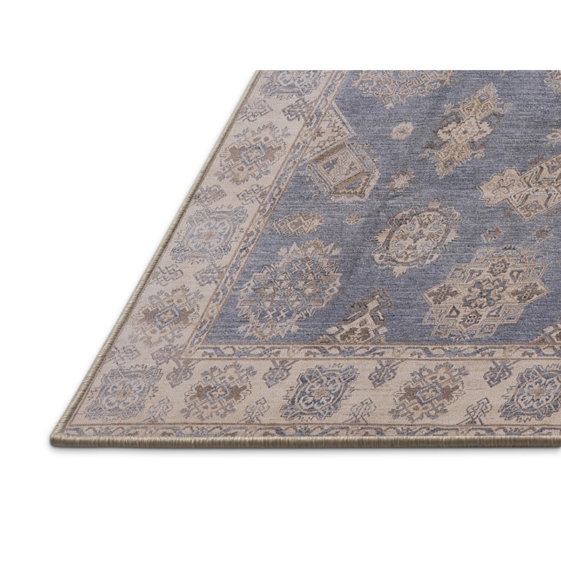 Tapis oriental brun / bleu, Rectangle 4 pi x 6 pi