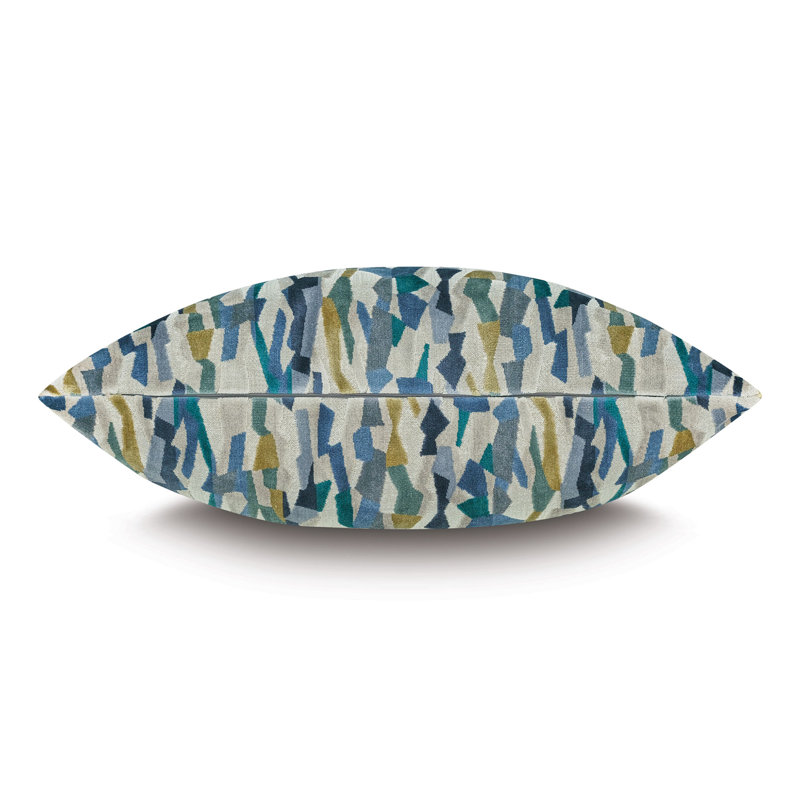 Neretva Geometric Decorative Pillow In Ocean, Square 24"