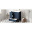 Meuble-lavabo 30 po avec lavabo, une armoire et trois tiroirs, panneau de bois massif et panneau de fibres à densité moyenne, bleu
