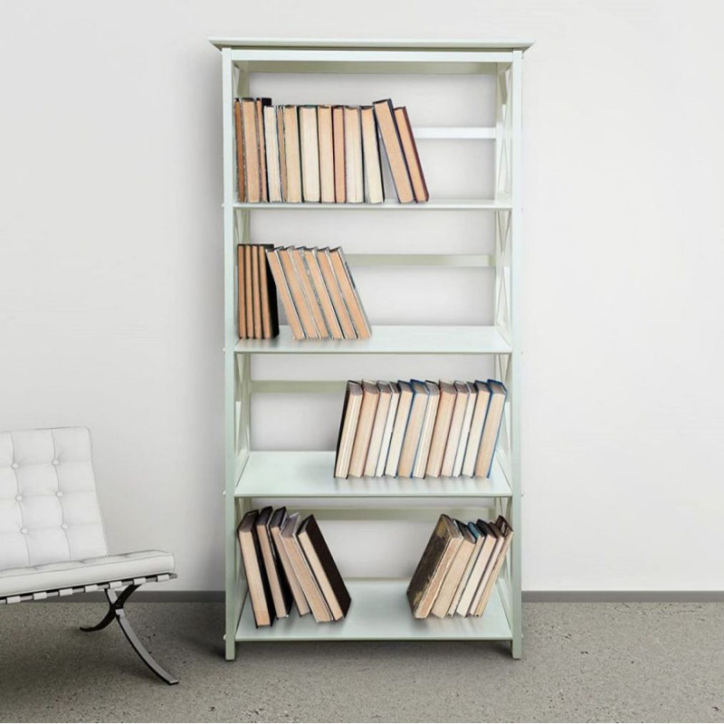 Oktay Etagere Bookcase, White