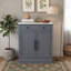 Buffet autoportant moderne en bois avec plateau en faux marbre, tablettes réglables et tiroir-1376750985