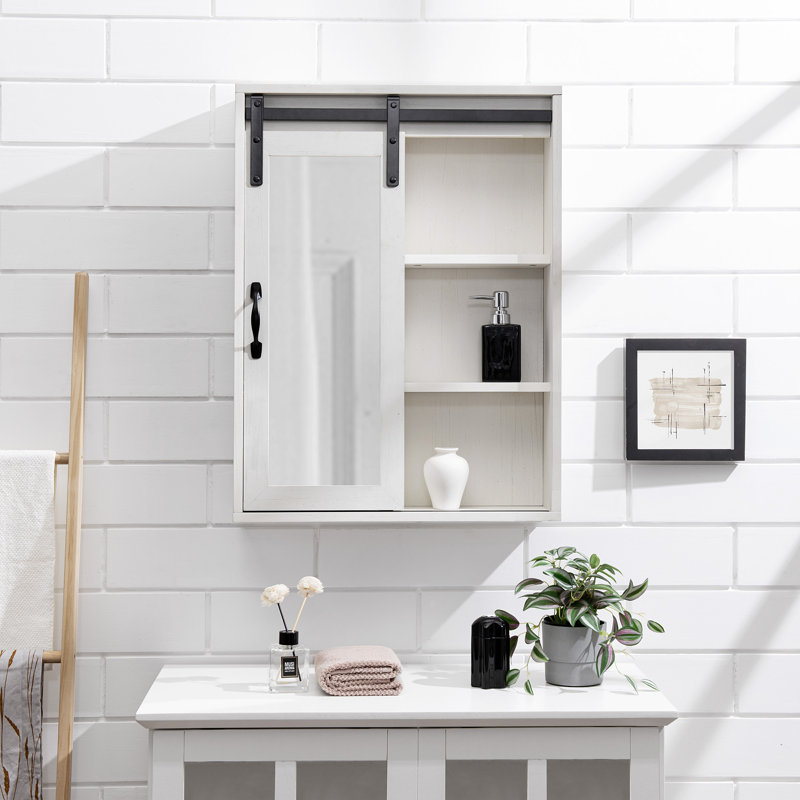 Jalia Bathroom Cabinet, Brushed White