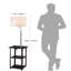 Lampe de table 58 po à tablettes carrées avec centrale électrique (1,14 / 14,96)-709457586-709457584