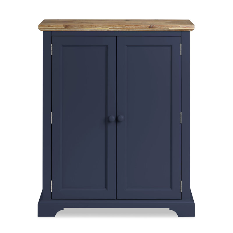 20 Pair Shoe Storage, Navy Blue/Brown
